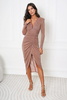 LIYA caramel midi dress