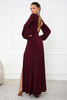 PATRICIA burgundy maxi dress