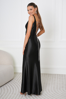 HAILEY black evening maxi dress