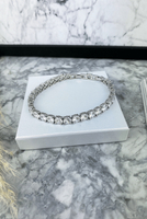 Silver crystal bracelet 316L stainless steel