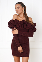 GINA burgundy short dress