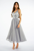 ESTELLA midi tulle gray dress