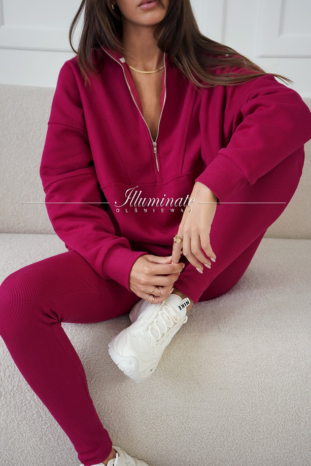 COMFY magenta bluza dresowa by Illuminate