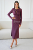 SANTI plum midi dress