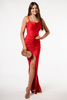 KYLIE red fitted maxi dress