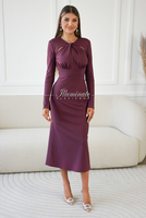 SANTI plum midi dress