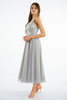 ESTELLA midi tulle gray dress