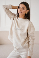 CHILL beige linen sweatshirt by Illuminate