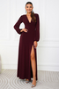 PATRICIA burgundy maxi dress