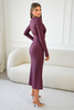 SANTI plum midi dress