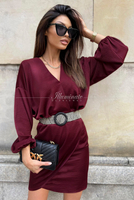 URSULA burgundy elegant dress by Illuminate