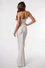 KYLIE ecru fitted maxi dress