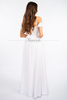 MERY ecru flared long dress