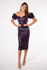 LABELLE violet sequin midi dress