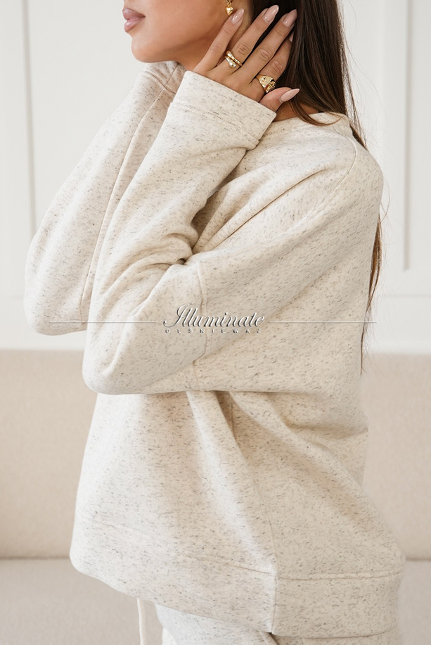 CHILL beige linen sweatshirt by Illuminate