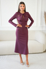 SANTI plum midi dress