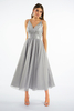 ESTELLA midi tulle gray dress