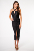 KIM black fitted midi dress