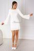 ANGEL white sequin dress with a bow