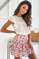 VIOLA white flowers skirt by Illuminate