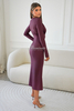 SANTI plum midi dress