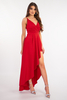 LOVE red asymmetric long dress