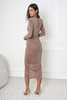 LIYA caramel midi dress