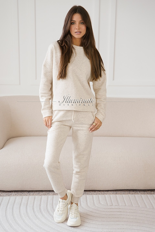 CHILL beige linen sweatpants by Illuminate