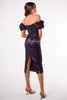 LABELLE violet sequin midi dress