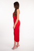 KENDALL czerwona midi ołówkowa sukienka