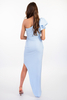 RANDI blue maxi dress with a frill