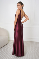 HAILEY burgundy evening maxi dress