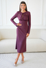 SANTI plum midi dress