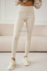 COMFY linen beige ribbed leggings by Illuminate