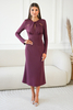 SANTI plum midi dress