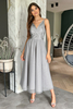 ESTELLA midi tulle gray dress