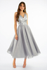 ESTELLA midi tulle gray dress