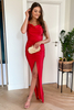 KYLIE red fitted maxi dress