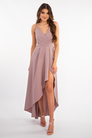 LOVE dirty pink asymmetric long dress