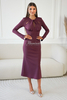 SANTI plum midi dress