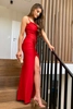 KYLIE red fitted maxi dress