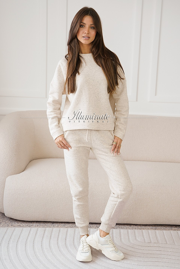 CHILL beige linen sweatshirt by Illuminate