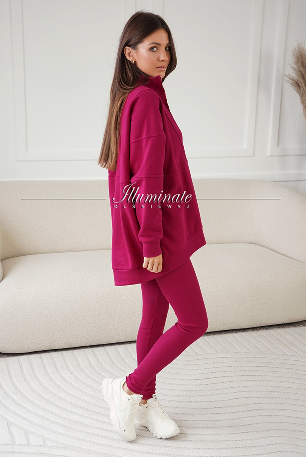 COMFY legginsy prążkowane magenta by Illuminate