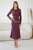 SANTI plum midi dress