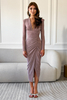 LIYA pink midi dress