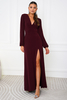 PATRICIA burgundy maxi dress