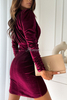 ROYA burgundy color velor dress by Illuminate