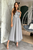 ESTELLA midi tulle gray dress