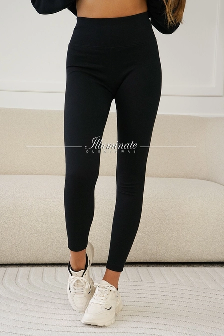 COMFY legginsy prążkowane czarne by Illuminate